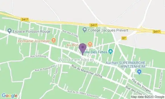 Localisation Banque Populaire Agence de Colmar Clémenceau