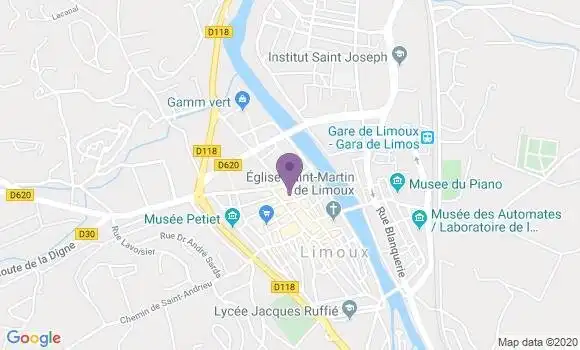Localisation Société Générale Agence de Limoux