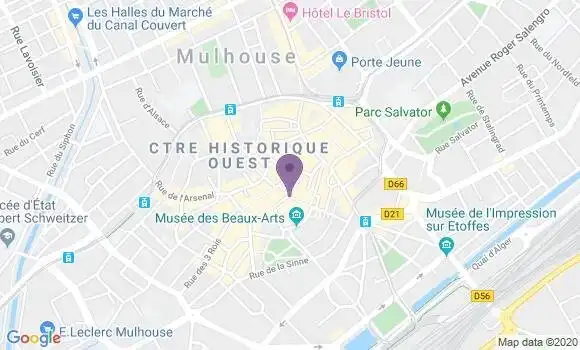 Localisation Banque Populaire Agence de Mulhouse Réunion