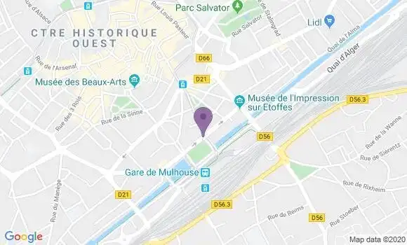 Localisation Banque Populaire Agence de Mulhouse Wilson