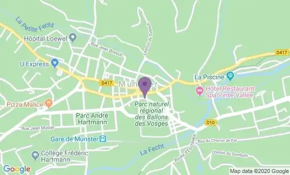 Localisation Banque Populaire Agence de Munster
