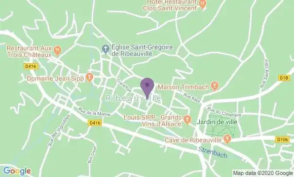 Localisation Banque Populaire Agence de Ribeauville