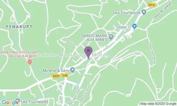 Localisation Banque Populaire Agence de Sainte Marie aux Mines