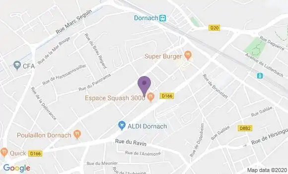 Localisation Banque Populaire Agence de Mulhouse Dornach