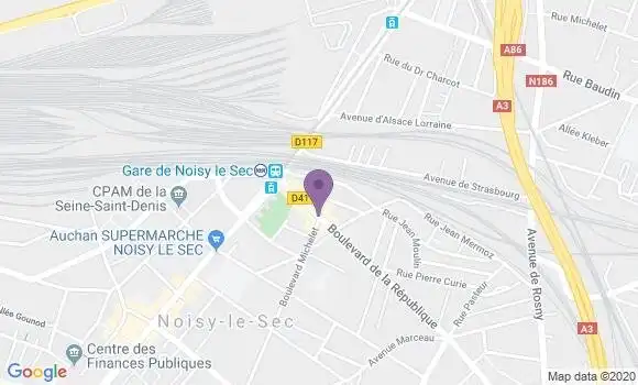 Localisation LCL Agence de Noisy le Sec Gare