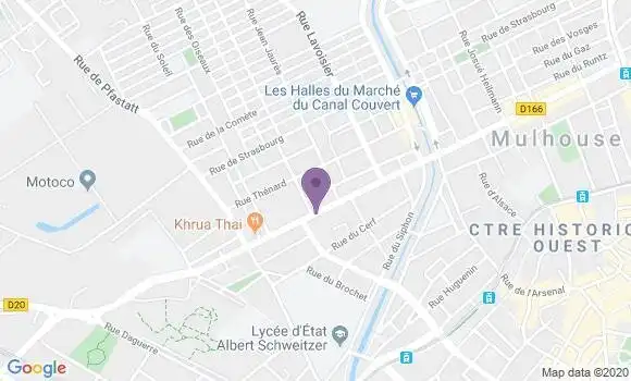 Localisation Banque Populaire Agence de Mulhouse Briand