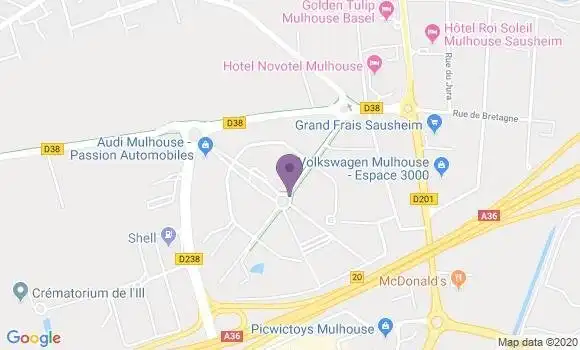 Localisation Banque Populaire Agence de Sausheim Affaires