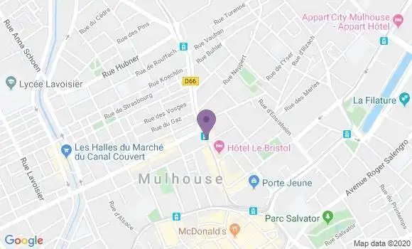 Localisation Banque Populaire Agence de Mulhouse Grand Rex