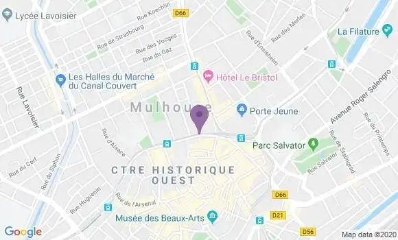 Localisation Banque Populaire Agence de Mulhouse Kennedy