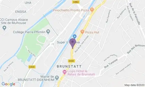 Localisation Banque Populaire Agence de Brunstatt