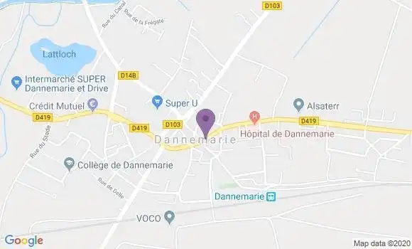 Localisation Banque Populaire Agence de Dannemarie