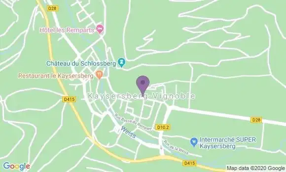 Localisation Banque Populaire Agence de Kaysersberg