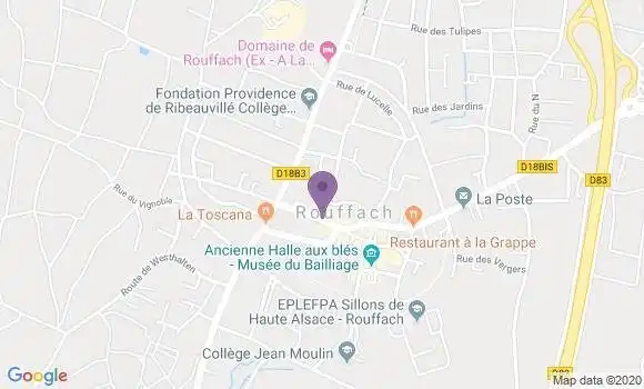 Localisation Banque Populaire Agence de Rouffach