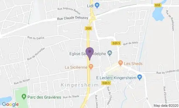 Localisation Banque Populaire Agence de Kingersheim
