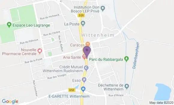 Localisation Banque Populaire Agence de Wittenheim