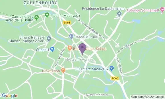 Localisation Banque Populaire Agence de Masevaux