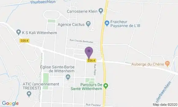 Localisation Banque Populaire Agence de Wittelsheim