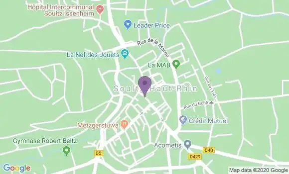 Localisation Banque Populaire Agence de Soultz