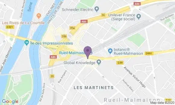 Localisation LCL Agence de Rueil Malmaison Gare