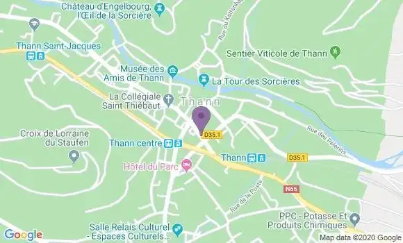 Localisation Banque Populaire Agence de Thann