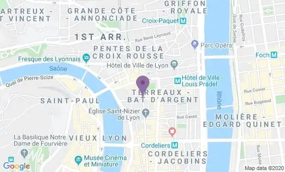 Localisation Banque Populaire Agence de Lyon Terreaux