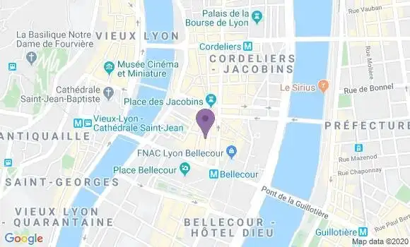 Localisation Banque Populaire Agence de Lyon Bellecour