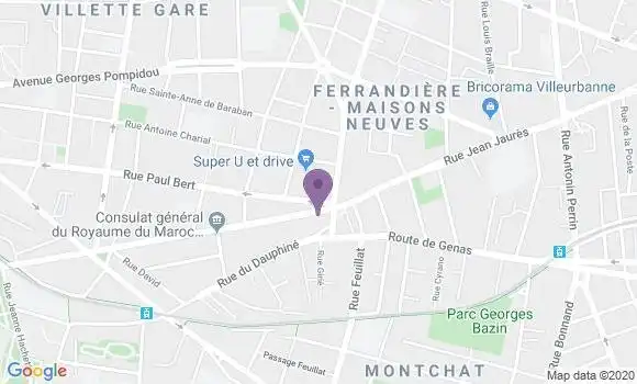 Localisation Banque Populaire Agence de Lyon Maisons Neuves
