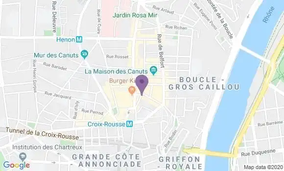 Localisation Banque Populaire Agence de Lyon Gros Caillou
