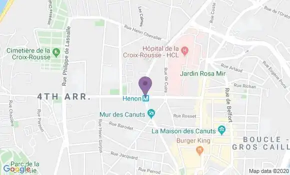 Localisation Banque Populaire Agence de Lyon Croix Rousse