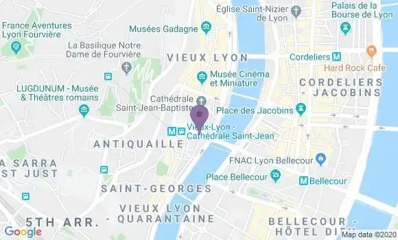 Localisation Banque Populaire Agence de Lyon Vieux Lyon