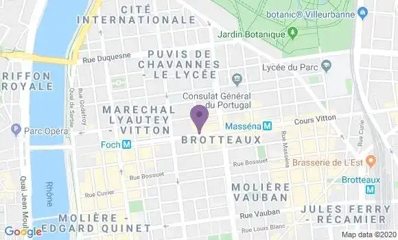 Localisation Banque Populaire Agence de Lyon Kléber