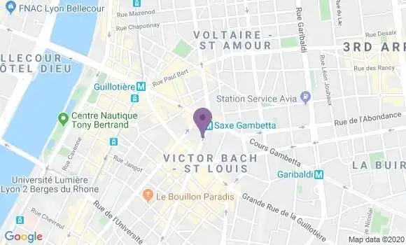 Localisation Banque Populaire Agence de Lyon Guillotière