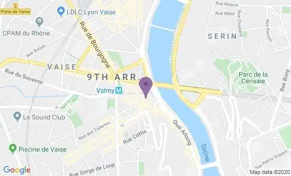 Localisation Banque Populaire Agence de Lyon Vaise