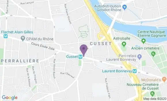 Localisation Banque Populaire Agence de Villeurbanne Cusset