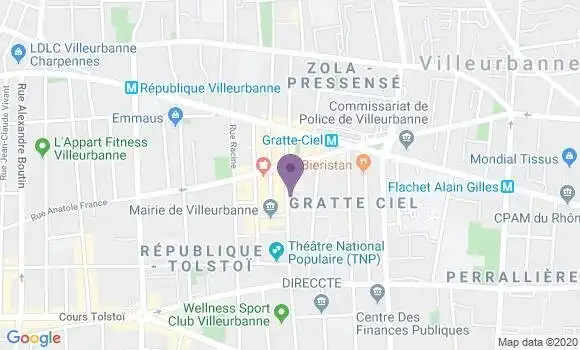 Localisation Banque Populaire Agence de Villeurbanne Gratte Ciel