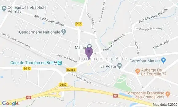 Localisation LCL Agence de Tournan en Brie