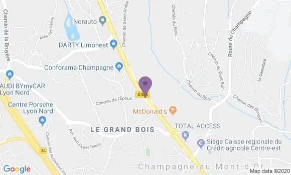 Localisation Banque Populaire Agence de Tassin la Demi Lune