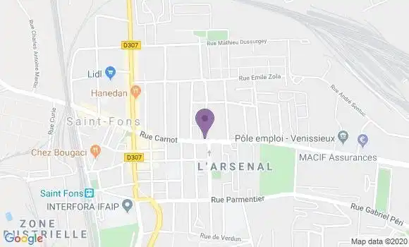 Localisation Banque Populaire Agence de Saint Fons