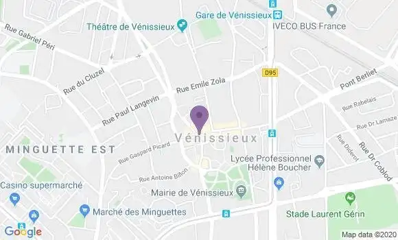Localisation Banque Populaire Agence de Vénissieux