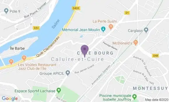 Localisation Banque Populaire Agence de Caluire et Cuire
