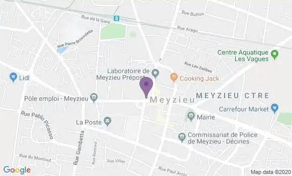 Localisation Banque Populaire Agence de Meyzieu