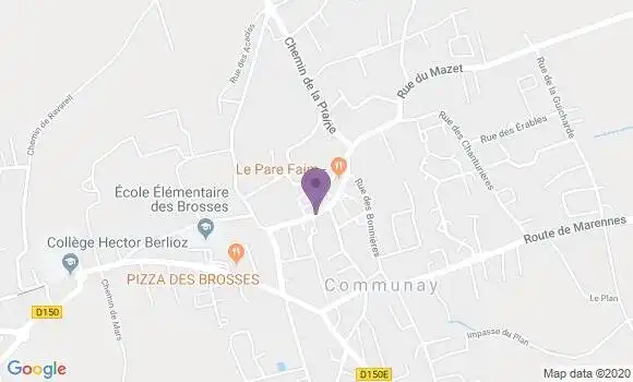 Localisation Banque Populaire Agence de Communay