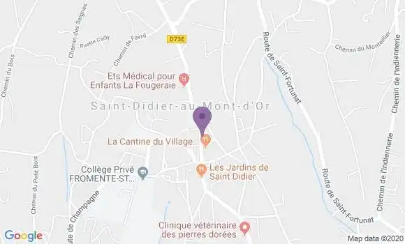 Localisation Banque Populaire Agence de Saint Didier au Mont d