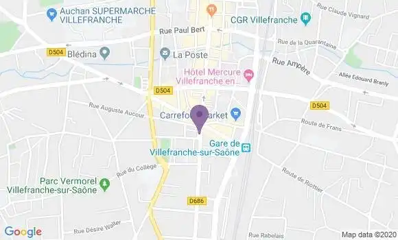 Localisation Banque Populaire Agence de Villefranche sur Saône Promenoir