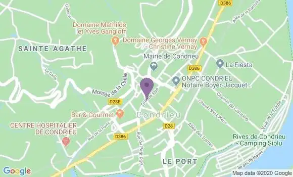 Localisation Banque Populaire Agence de Condrieu