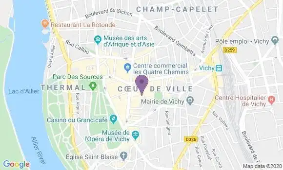 Localisation LCL Agence de Vichy