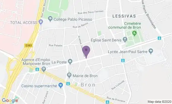 Localisation Banque Populaire Agence de Bron