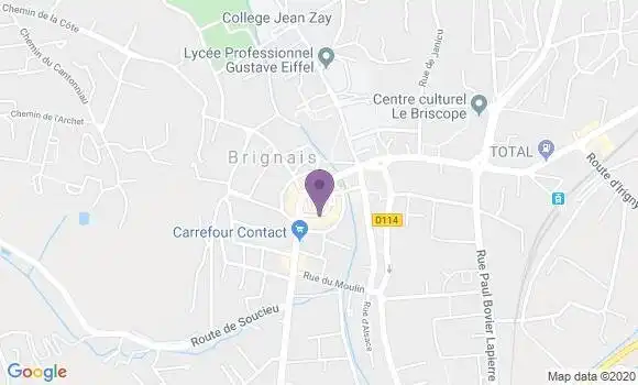 Localisation Banque Populaire Agence de Brignais