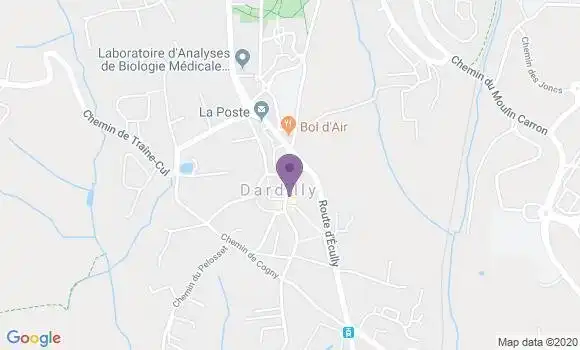 Localisation Banque Populaire Agence de Dardilly