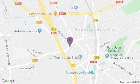 Localisation LCL Agence de Rosny sous Bois Centre Commercial